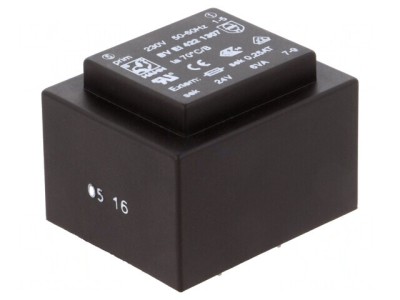 Transformator &amp;Icirc;ncapsulat 6VA 230V 24V 250mA PCB BVEI foto
