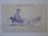 Aviatia prin imagine:Latham pe monoplanul sau Antoinette,carte publicitara franceza circa 1910