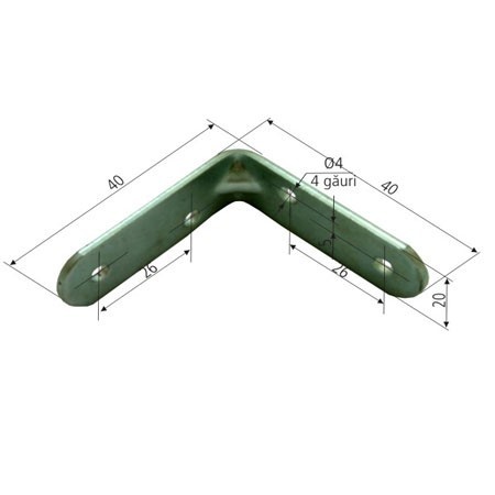 COLTAR METALIC DREPTUNGHIULAR SIMPLU 16/40X40MM COLTAR METALIC DREPTUNGHIULAR SIMPLU 16/40X40MM