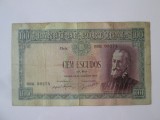 Rara! Portugalia 100 Escudos Ouro 1957 la cel mai mic pret,bancnota din imagini