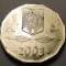 Moneda 5000 lei 2003 (#3), luciu de batere partial