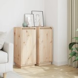 VidaXL Servante, 2 buc., 31,5x34x75 cm, lemn masiv de pin