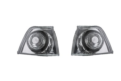 Set lampa semnalizare fata BMW Seria 3 (E36), 12.1990-03.2000, model Sedan/COMPACT/model COMBI, Taiwan, partea stanga+dreapta, transparent, argintiu; foto