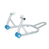 Stand Moto 17 inches; under spate wheel, lifting capacity: 250 kg, mobile, colour: Silver, material: Steel, Oxford