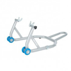 Stand Moto 17 inches; under spate wheel, lifting capacity: 250 kg, mobile, colour: Silver, material: Steel
