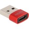 Adaptor USB 2.0 A la C, Conector Roșu - DELOCK