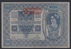 A7703 Austria Hungary Ungaria 1000 korona kronen coroane 1902 foto