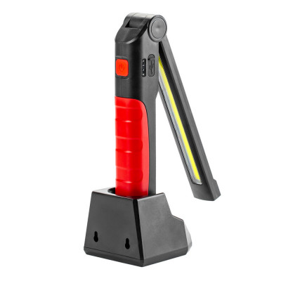 Lampa de lucru cu COB + LED, 500lm, 6500K, carcasa cauciucata, cu acumulator , AMiO WT12 foto