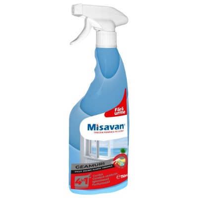 Detergent geamuri Misavan 4 in 1, cu pulverizator, 750 ml foto