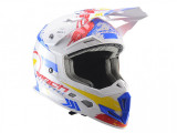 Casca moto enduro alb-albastru-rosu TRENDY 20 T-902, marimea XL