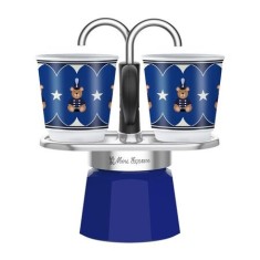 Set Espressor Bialetti Mini Express BLUE Joyful Christmas