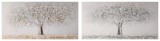 Cumpara ieftin Set 2 tablouri decorative olegrafie pe panza Copaci 2 x 40 x 80 cm