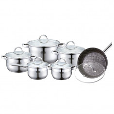 Set oale inox cu capac Peterhof PH-15797, 12 piese foto