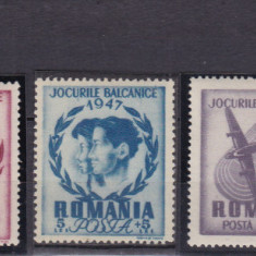 ROMANIA 1948 LP 228 JOCURILE BALCANICE SERIE MNH
