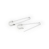 Set 2 ace de siguranta metalice pentru tricotat, 1,7 x 7 cm, Alb, Crisalida
