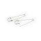 Set 2 ace de siguranta metalice pentru tricotat, 1,7 x 7 cm, Alb
