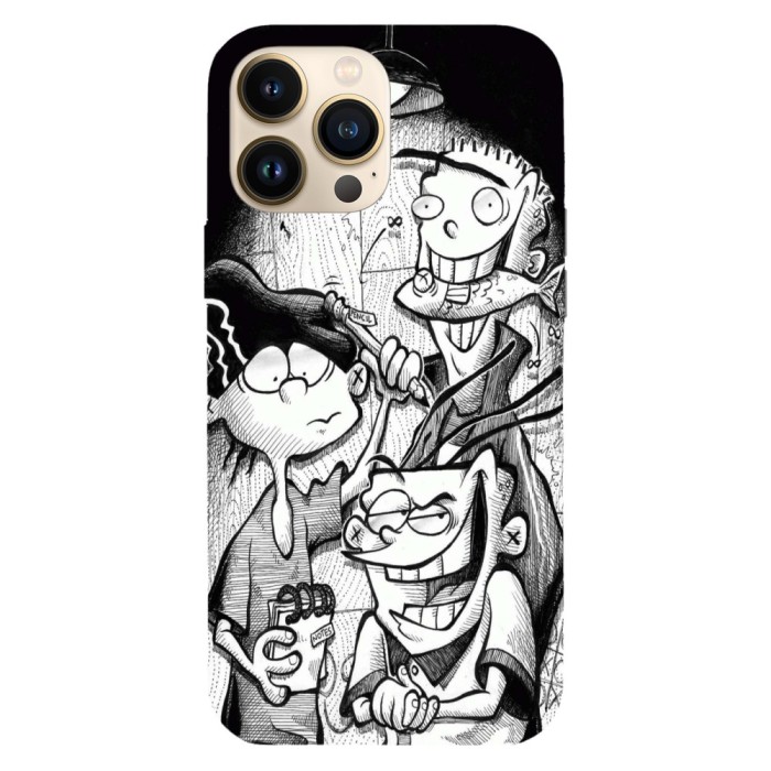 Husa compatibila cu Apple iPhone 15 Pro Max model Ed Edd and Eddy scheming, Silicon, TPU, Viceversa
