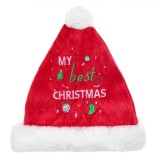 Căciulă Bebe My Best Christmas, Catifelată, Blană Albă, Roșu, 0-6 Luni, Oem