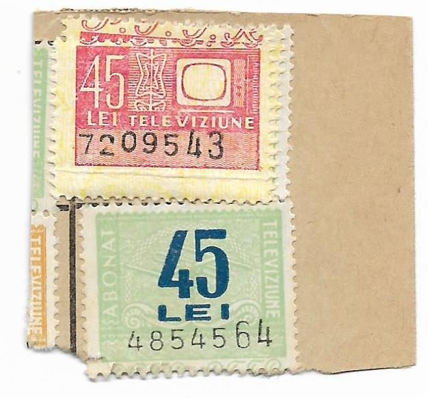 Timbre televiziune, 1960 - neobliterate