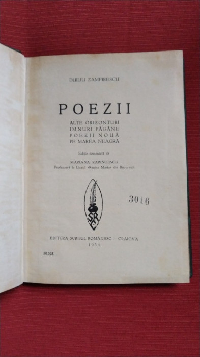 Duiliu Zamfirescu - Poezii - 1934