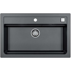 Chiuveta bucatarie Alveus Atrox 40, material compozit, 790x500x200mm, sifon pop-up inclus, Negru