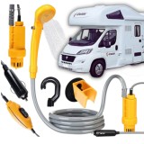 Dus portabil camping 12V pentru masina, rulota, barca, etc, MFH