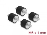 Set 4 buc amortizor vibratii M6x1mm/20x15mm, Delock 60814