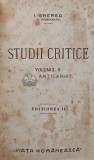 Studii critice (volumul 2, editia a 2-a) - 1927 - I. Gherea (AG135)