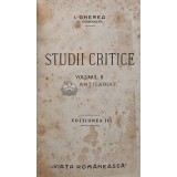 Studii critice (volumul 2, editia a 2-a) - 1927 - I. Gherea (AG135)