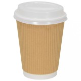 vidaXL Capace pentru cești cafea h&acirc;rtie 12 oz și 16 oz 1000 buc. alb