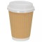 Capace pentru cești cafea h&acirc;rtie 12 oz și 16 oz 1000 buc. alb