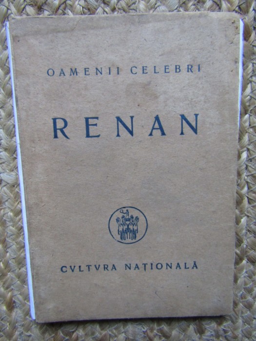N. Davidescu - Ernest Renan (1923, editie cartonata)