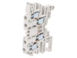 Conector de &icirc;mbinare șine 0,2-6mm2, 4 borne, gri, lățime 6mm