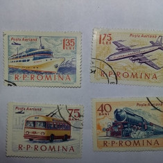 lot 4 timbre POSTA AERIANA,Republica Populara Romana,stare cum se vade,T.GRATUIT