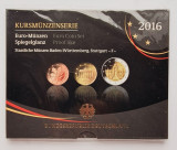 M01 Germania set monetarie 8 monede 2016 Stuttgart (F) UNC, Europa