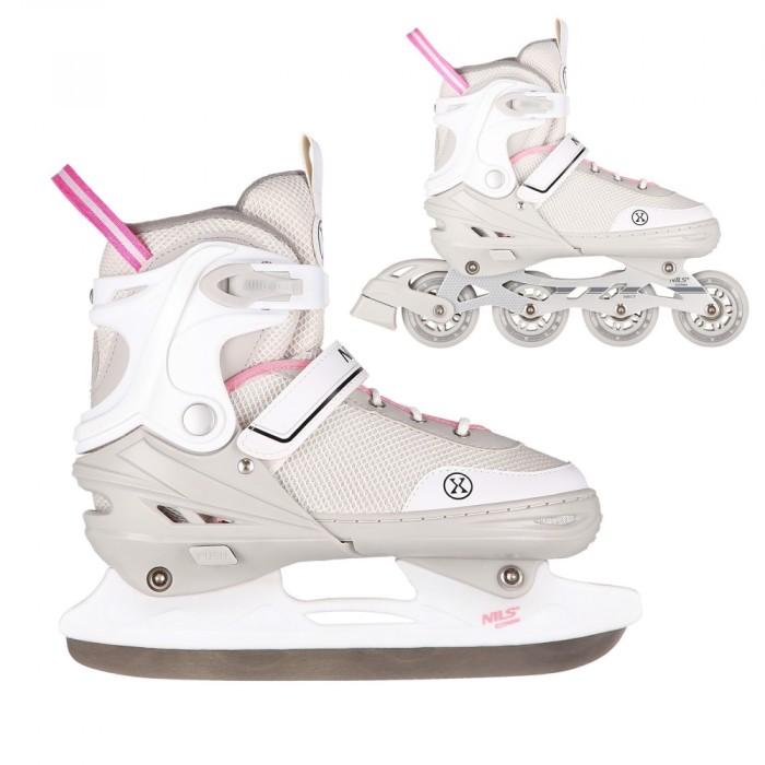 Role/Patine 2IN1 Nils Extreme NH18188A, Gri/Roz, M(34-38)