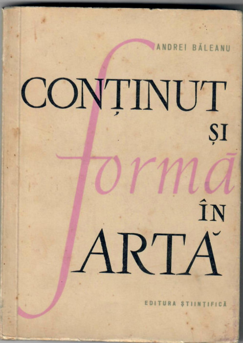 Continut si forma in arta, Andrei Baleanu