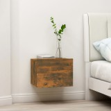 Gossi noptiera, stejar fumuriu, 40x30x30 cm, lemn prelucrat
