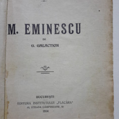 Galaction: Mihai Eminescu, Bucuresti, 1914