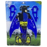 Avion Jucarie Batman Electric, Polistiren, 3+, Rosu/Violet, 47cm, Incepator, Planor cu USB