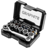 Set biti si tubulare 1/4&quot; graphite 56H610 HardWork ToolsRange