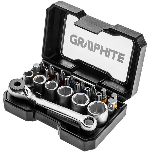 Set biti si tubulare 1/4&quot; graphite 56H610 HardWork ToolsRange