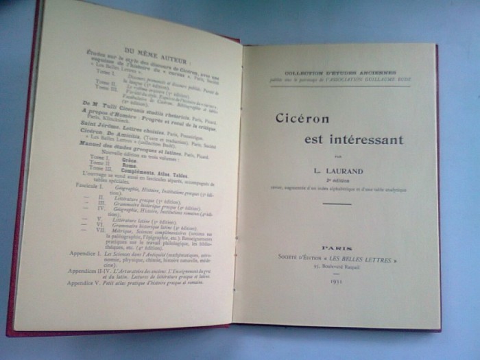 CICERONE EST INTERESSANT - L. LAURAND (CICERONE ESTE INTERESANT)