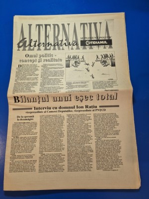 ziarul alternativa - 8 ianuarie 1993 - interviu cu ion ratiu foto