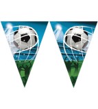 Ghirlanda petrecere din carton cu 9 stegulete model Fotbal 2.3M