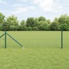 VidaXL Gard din s&acirc;rmă sudată cu 13 st&acirc;lpi &icirc;n formă de v&acirc;rf Verde 0.5x100 m Oțel