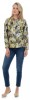 Bluza Dama Verde cu Flori Eranthe, Vascoza 100%, Marimea S