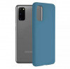Husa Samsung Galaxy S20 Silicon Albastru Slim Mat cu Microfibra SoftEdge, Techsuit