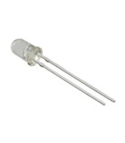LED 3mm albastru 1560-2180mcd 30&deg; Parte frontala convex 12V, Optosupply