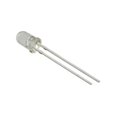LED 3mm albastru 1560-2180mcd 30&deg; Parte frontala convex 12V